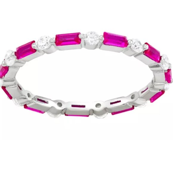 2/75$ NWT Contessa Di Capri july  Birthstone Eternity Ring  sz 9 - Picture 1 of 1